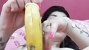 pounding with a banana