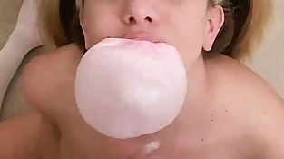 Penis wanking whore bouncy gum British