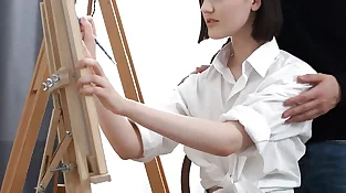 TeenMegaWorld - Creampie-Angels - Rigid nail at the easel