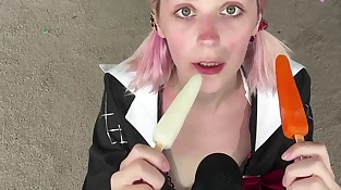 Asmr- Ice-cream Deepthroating With Student